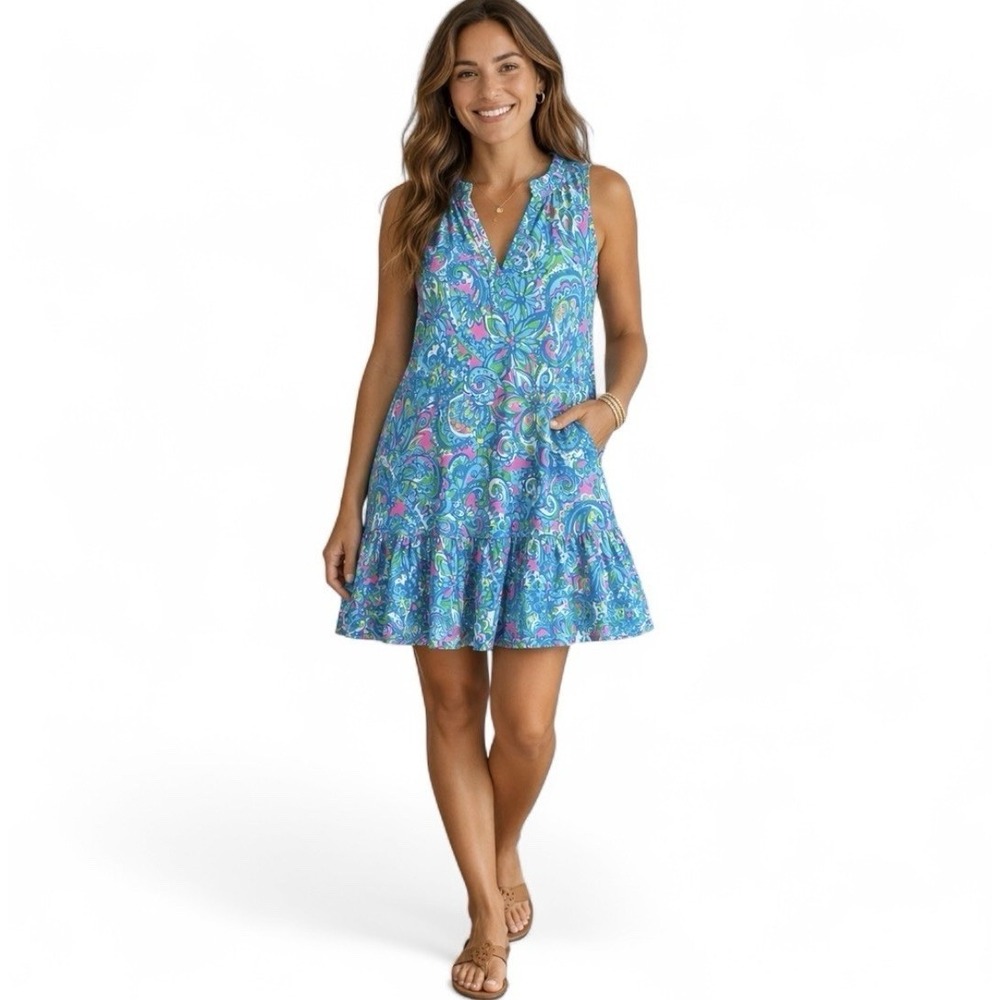 Lilly Pulitzer Danberry Dress S “Seabreeze Hey Gull Friend” Summer Vacation CUTE - Picture 2 of 16